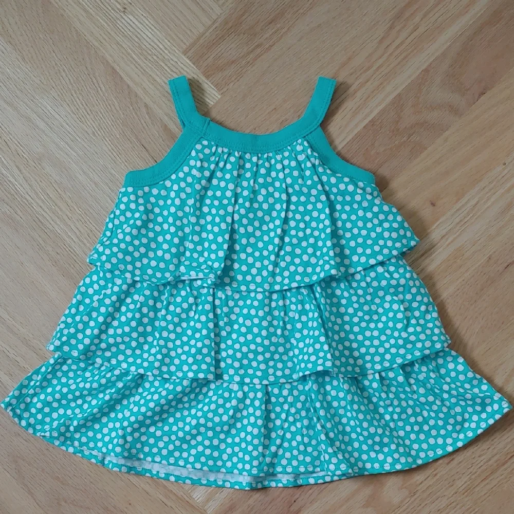 Carter's Blue and White Tank Top Dress w/ Diaper Cover / Elastic Fit